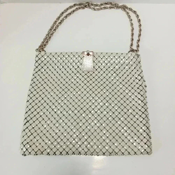Whiting & Davis Handbags - Whiting and Davis MESH Metal Bag White